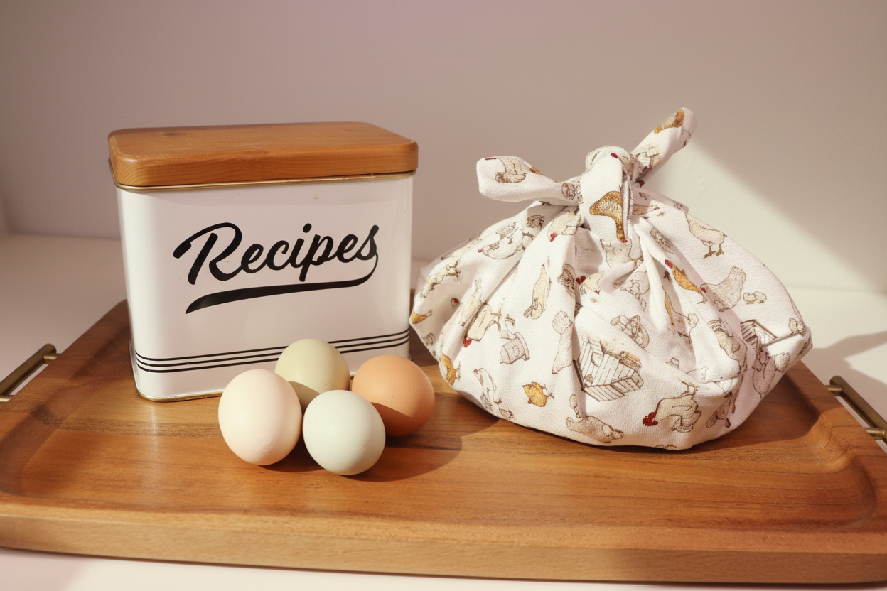 Chicken Print Bread Bag - Natural Light